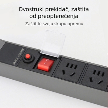 16A PDU ormarić od aluminijske legure sa više utičnica, visokopojasna razvodna ploča za računalne sobe, uredsku i e-sport uporabu