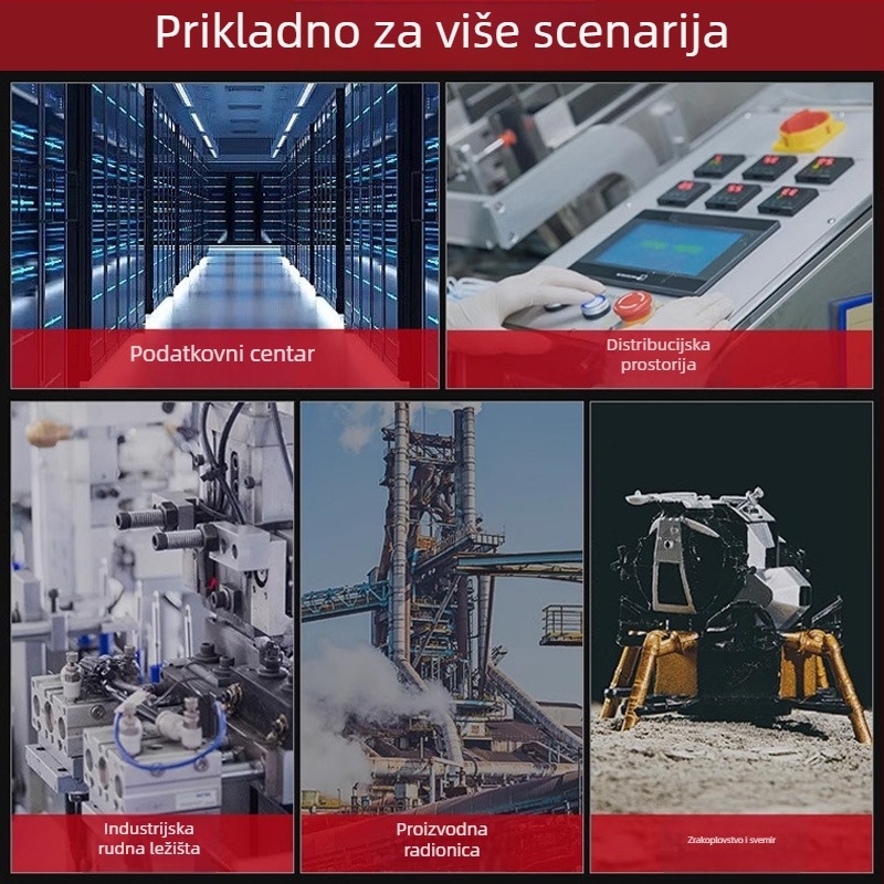 16A PDU ormarić od aluminijske legure sa više utičnica, visokopojasna razvodna ploča za računalne sobe, uredsku i e-sport uporabu