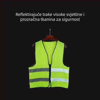 Xinma Reflektirajuća sigurnosna vesta visoke vidljivosti s višestrukim džepovima za promet, građevinu i sanitarne poslove