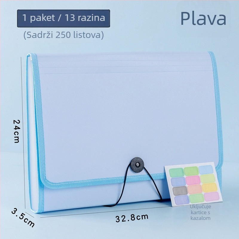A4 organizator za ispite i studijske dokumente, torba za knjige, akordeonska mapa za učenike
