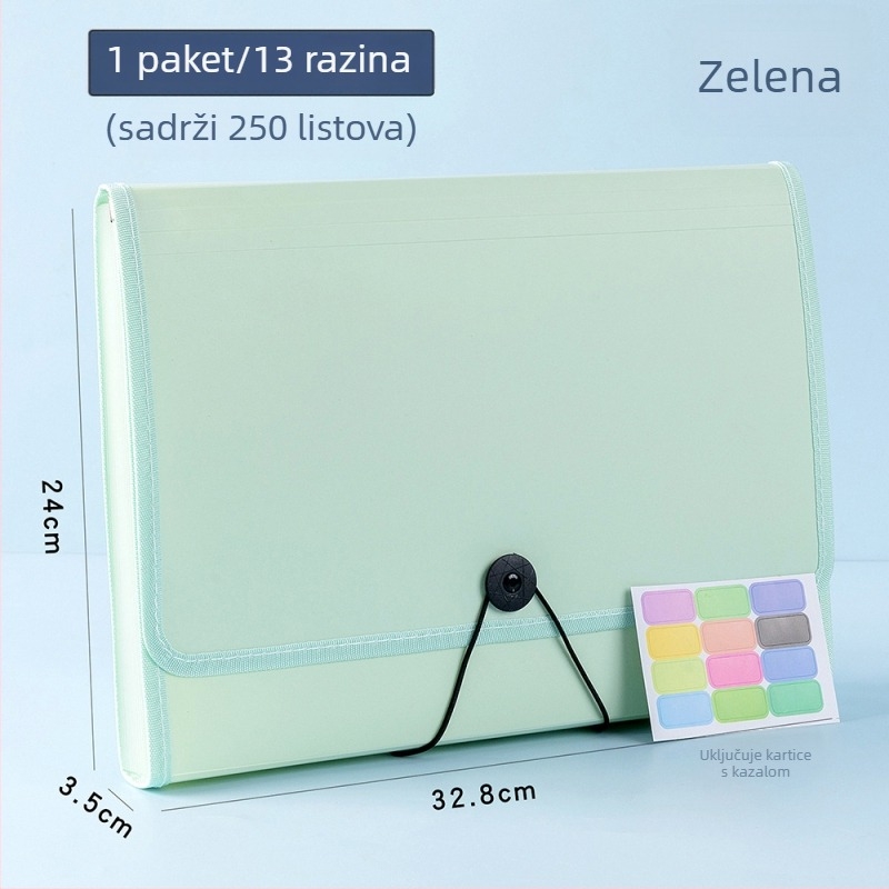 A4 organizator za ispite i studijske dokumente, torba za knjige, akordeonska mapa za učenike