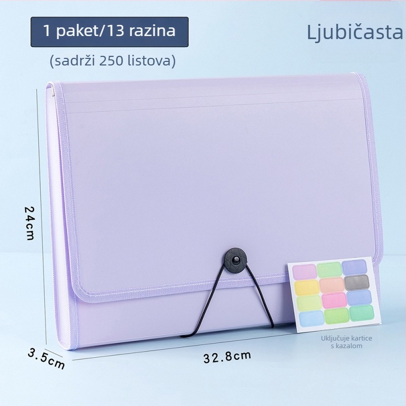 A4 organizator za ispite i studijske dokumente, torba za knjige, akordeonska mapa za učenike