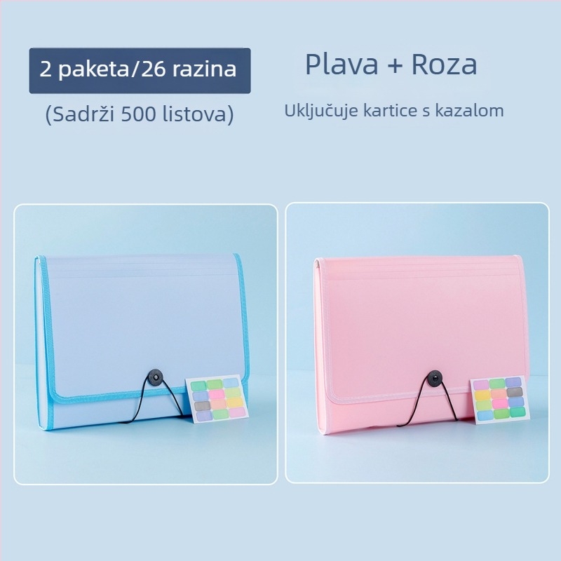 A4 organizator za ispite i studijske dokumente, torba za knjige, akordeonska mapa za učenike