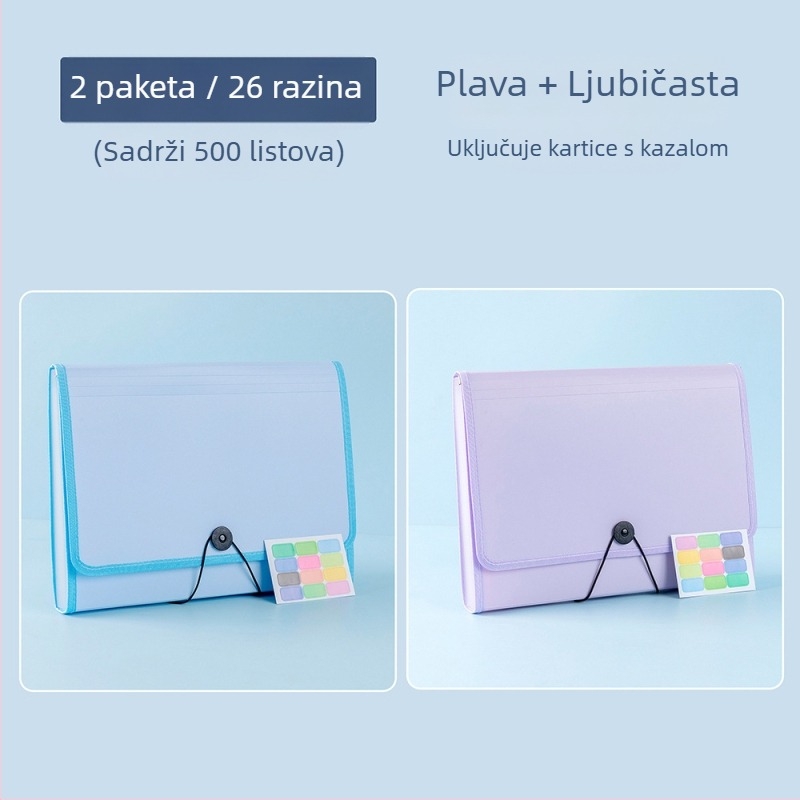 A4 organizator za ispite i studijske dokumente, torba za knjige, akordeonska mapa za učenike