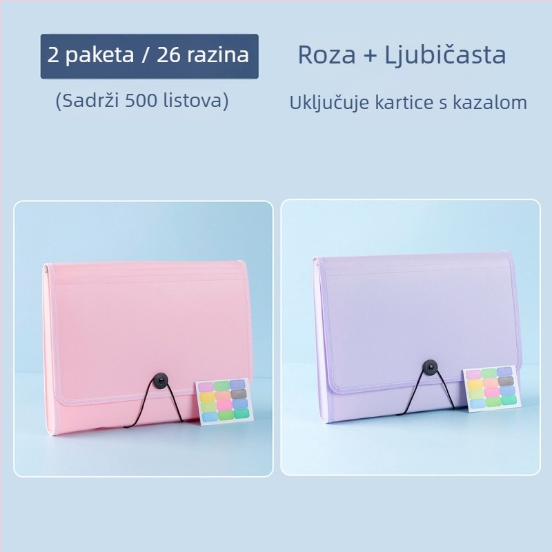 A4 organizator za ispite i studijske dokumente, torba za knjige, akordeonska mapa za učenike