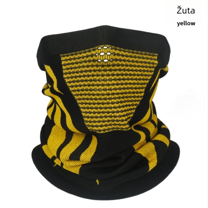 Nylon pleteni balaclava za biciklizam za jesen i zimu, prozračna, bezšivni vrat, za sve sezone.