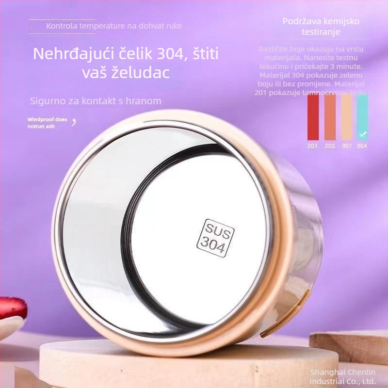 304 nehrđajući čelik: prijenosni lončić za juhu s USB grijanjem, pogodan za automobil, održava temperaturu, za zaposlenike i studente.