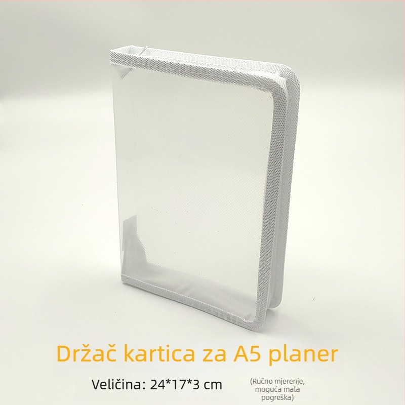 Prozirna twill mapa s PP zatvaračem, A4 format, velik kapacitet