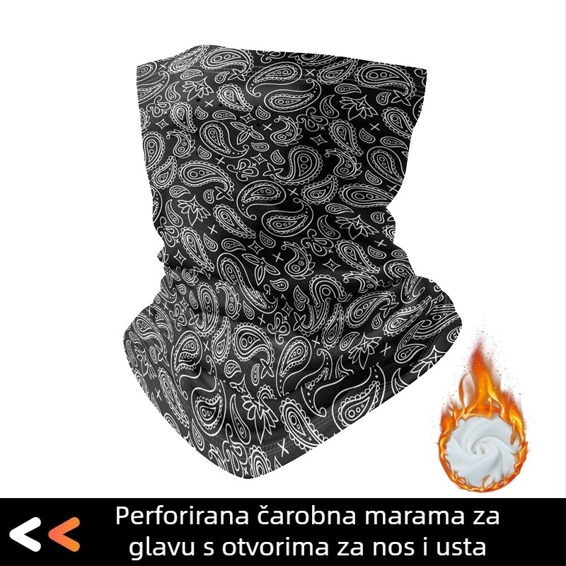 Jesen-zimska vanjska maska za kampiranje, planinarenje, skijanje i vožnju biciklom, unisex, s flisom za toplinu, zaštita lica i vrata