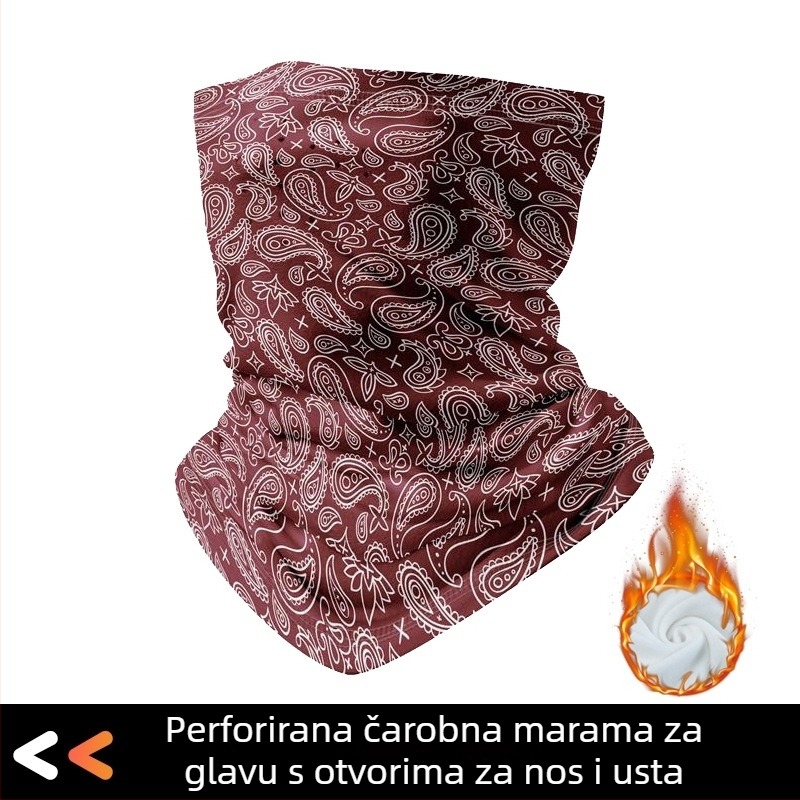 Jesen-zimska vanjska maska za kampiranje, planinarenje, skijanje i vožnju biciklom, unisex, s flisom za toplinu, zaštita lica i vrata