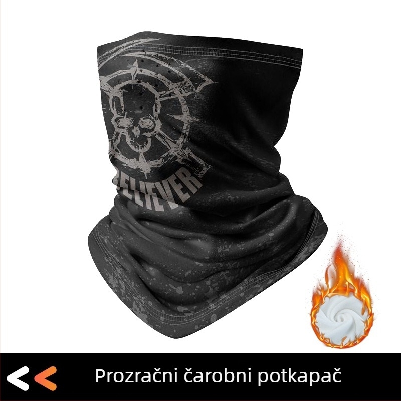 Jesen-zimska vanjska maska za kampiranje, planinarenje, skijanje i vožnju biciklom, unisex, s flisom za toplinu, zaštita lica i vrata