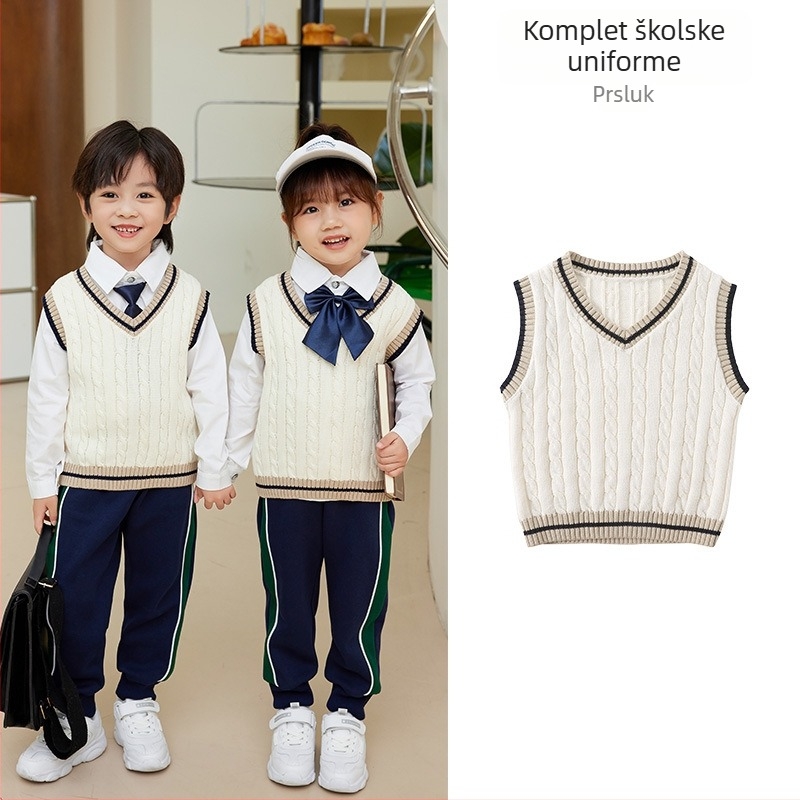 Dječji ljetni školski komplet - kratka majica i hlače, sportski stil, 95% pamuka, za djecu 3–8 godina (100–140 cm)