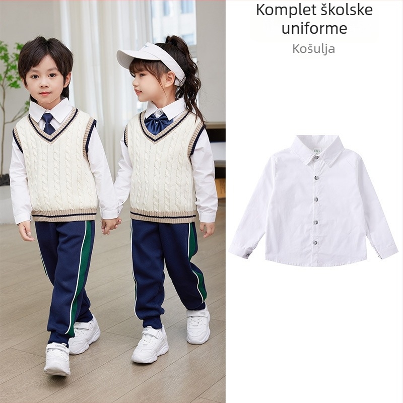 Dječji ljetni školski komplet - kratka majica i hlače, sportski stil, 95% pamuka, za djecu 3–8 godina (100–140 cm)
