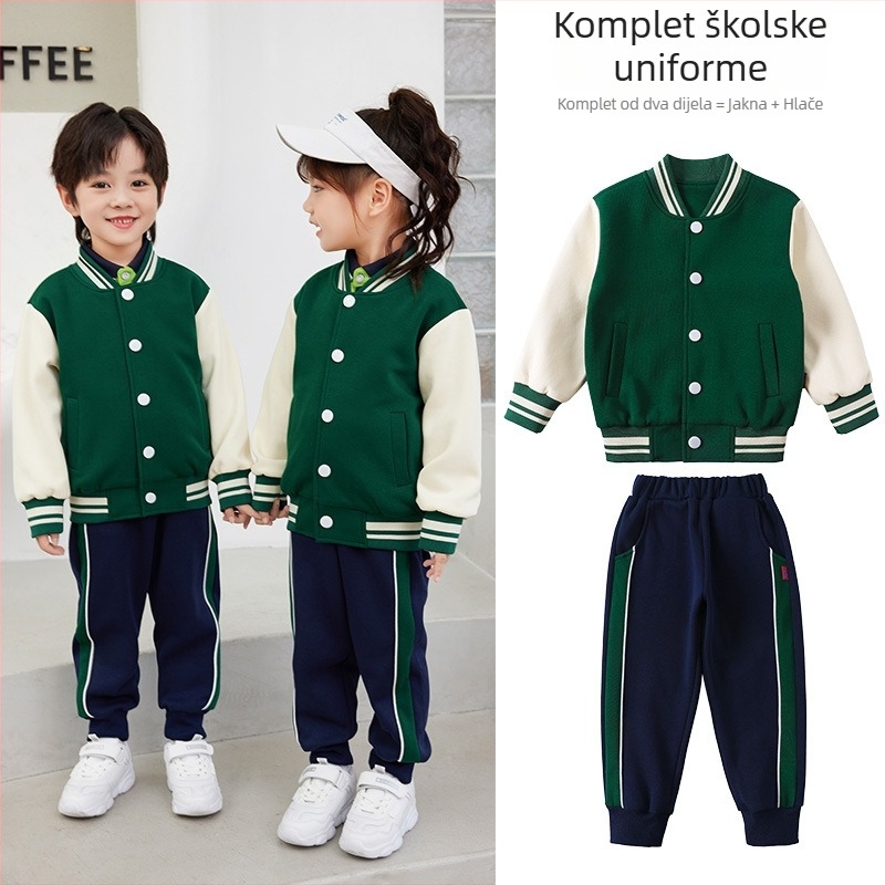 Dječji ljetni školski komplet - kratka majica i hlače, sportski stil, 95% pamuka, za djecu 3–8 godina (100–140 cm)
