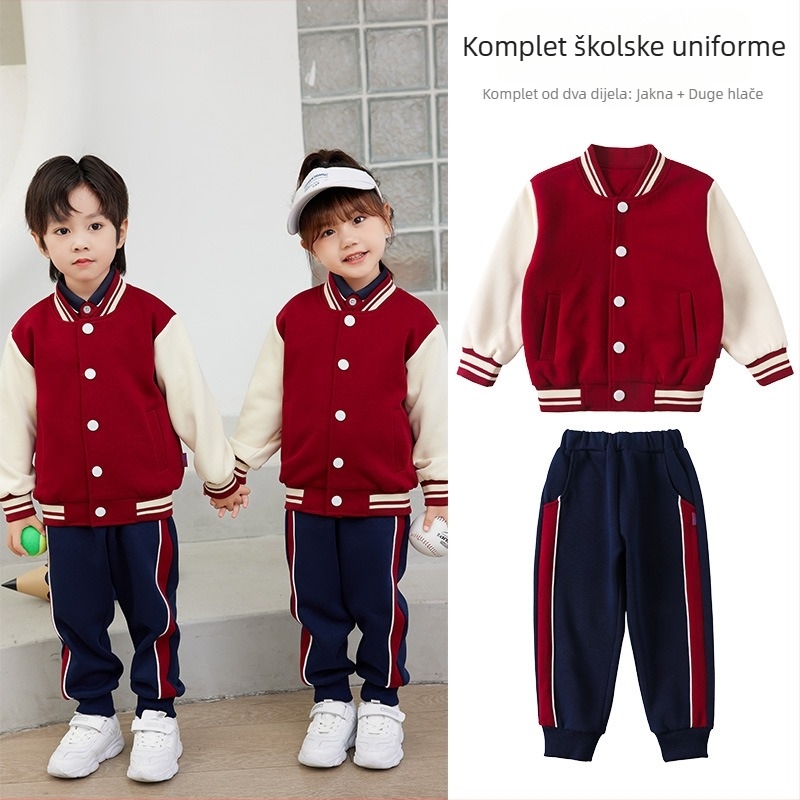 Dječji ljetni školski komplet - kratka majica i hlače, sportski stil, 95% pamuka, za djecu 3–8 godina (100–140 cm)