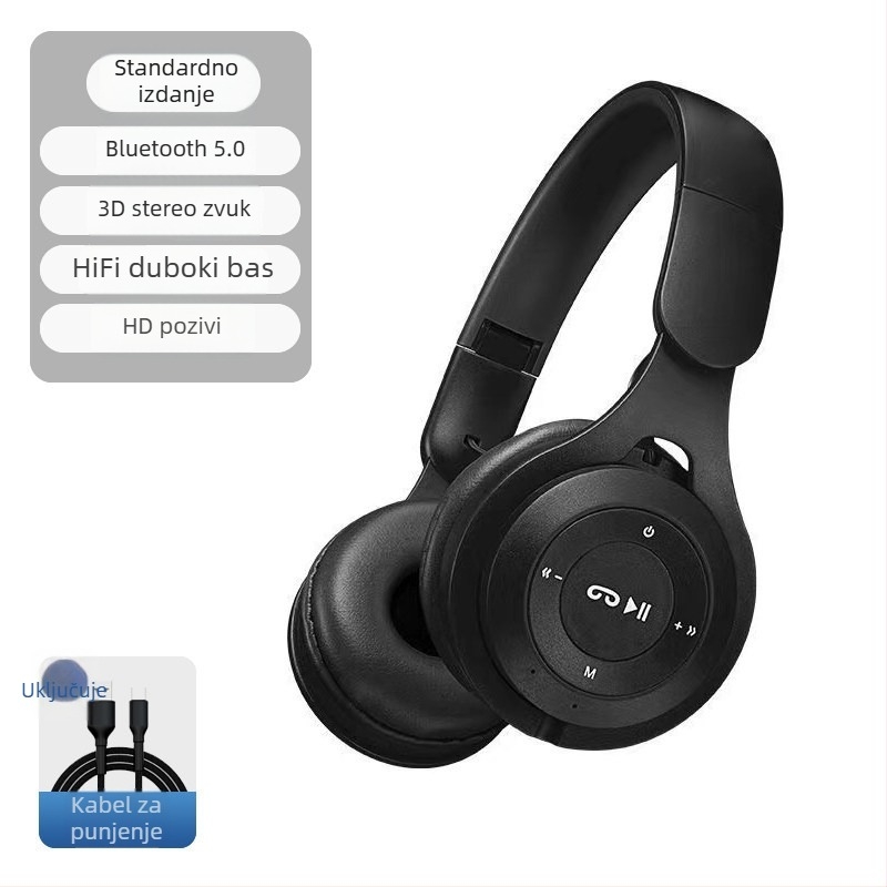Bluetooth bežične slušalice s LED osvjetljenjem, redukcija buke, za trčanje i sport