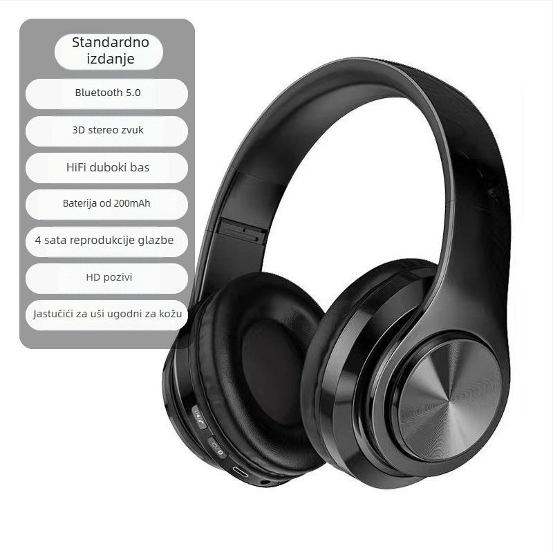 Bluetooth bežične slušalice s LED osvjetljenjem, redukcija buke, za trčanje i sport