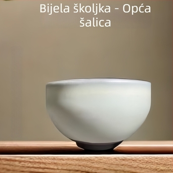 Jianzhan Jianyang čajna šalica s originalnom mineralnom glazurom, bijela, bez noge, ručnim držanjem, majstorski stil, različiti oblici