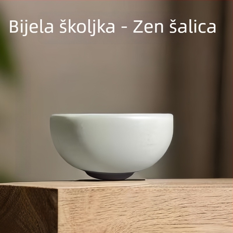Jianzhan Jianyang čajna šalica s originalnom mineralnom glazurom, bijela, bez noge, ručnim držanjem, majstorski stil, različiti oblici