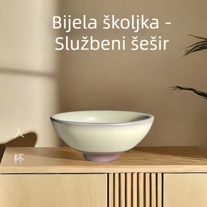 Jianzhan Jianyang čajna šalica s originalnom mineralnom glazurom, bijela, bez noge, ručnim držanjem, majstorski stil, različiti oblici