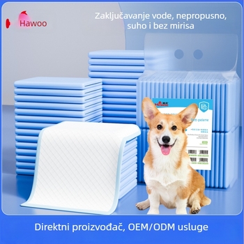 Jednokratne, debelo dizajnirane pelene za pse i podložka za urin s kontrolom mirisa i visokom apsorpcijom