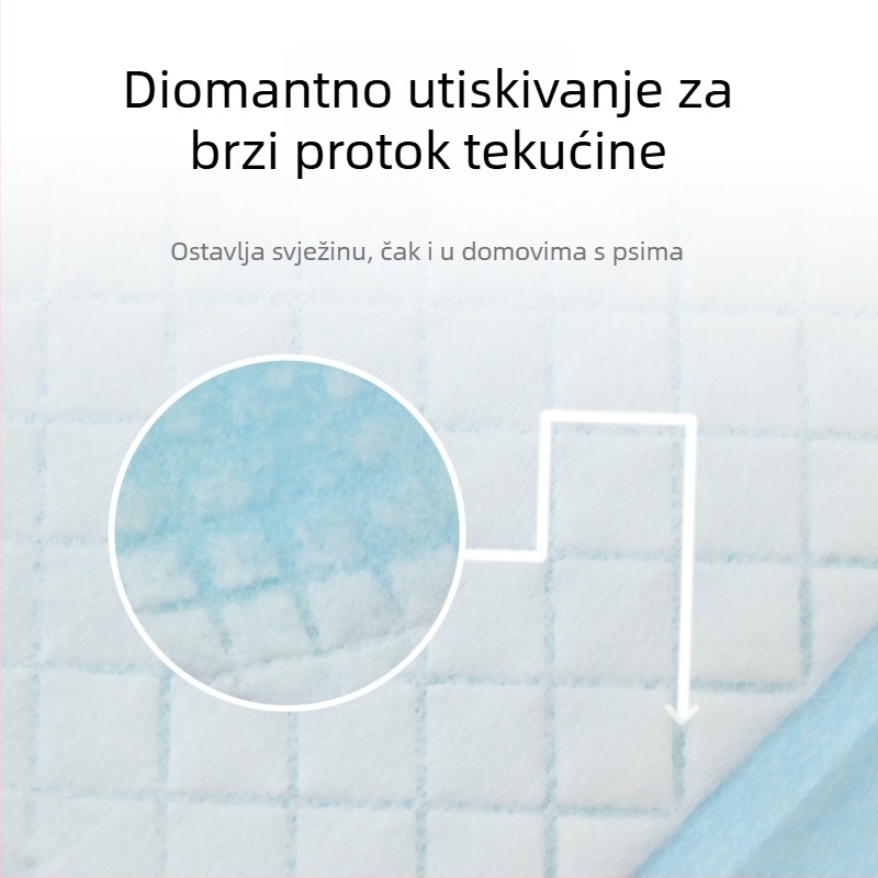 Jednokratne, debelo dizajnirane pelene za pse i podložka za urin s kontrolom mirisa i visokom apsorpcijom