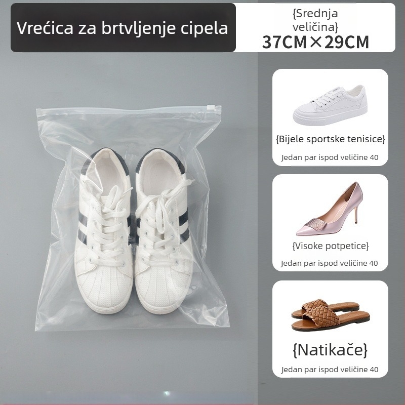 Putna torba za čuvanje cipela, velika kapaciteta, zaštita od prašine, prozirna zatvorena vrećica za cipele