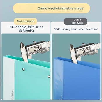 A4 folder s dvostrukim klipsom, PP materijal dokument mapa, mapa za glazbene bilješke za ured