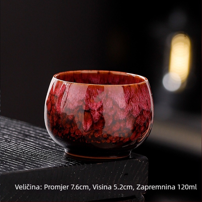 Jian Zhan keramički set čaja s devet šalica u pet elemenata, glazura Tianmu