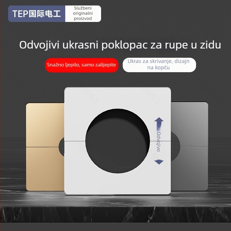 Kryt kutije za utičnicu tipa 86, odvojivi samoljepljivi prazan panel za zid