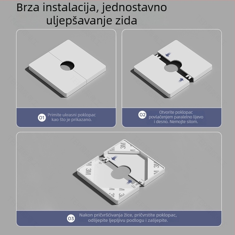 Kryt kutije za utičnicu tipa 86, odvojivi samoljepljivi prazan panel za zid