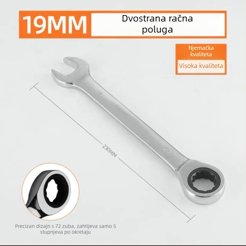 Industrijski racnijski ključ s otvorom Torx, dvostruka namjena, alat za popravak automobila