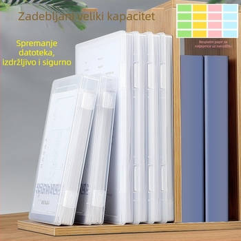 A4 prozirna kutija za dokumente, kutija za pohranu s velikim kapacitetom, za ispitne radove i učenikove knjige