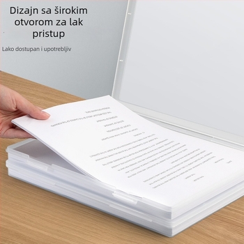 A4 prozirna kutija za dokumente, kutija za pohranu s velikim kapacitetom, za ispitne radove i učenikove knjige