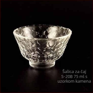 Japanski stil čašica za čaj od kaljenog stakla s pozlaćivanjem, mala veličina, otpornost na visoke temperature, Kung Fu čaj šalica, kućni set za čaj
