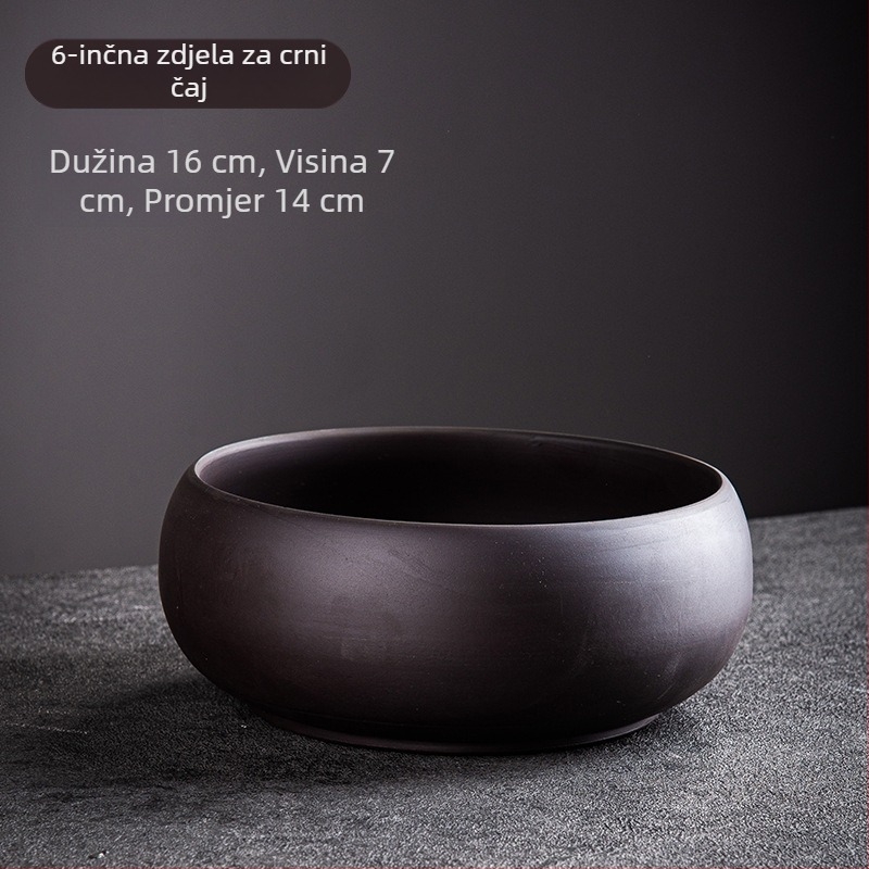 Gongfu čajni set od purpurne pijeska: šalice za čaj, čistač četkica za čaj, veliko vrtno posuđe za vodu, pepelnik i posuda za cvijeće