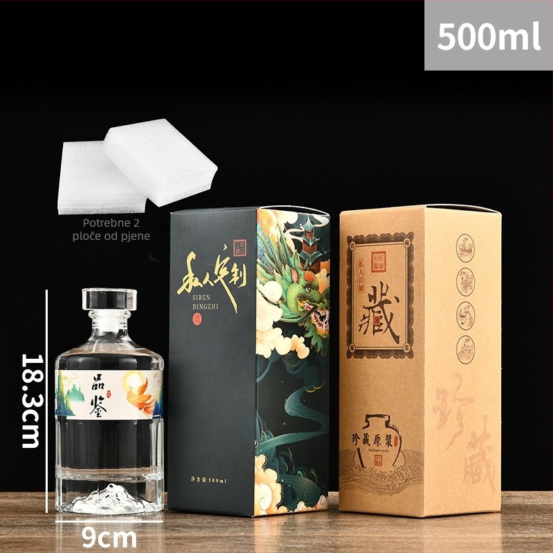 500 ml staklene boce za kućnu proizvodnju alkoholnih pića, prazne boce za punjenje, kompletan set boca za svadbene proslave