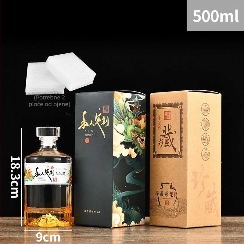 500 ml staklene boce za kućnu proizvodnju alkoholnih pića, prazne boce za punjenje, kompletan set boca za svadbene proslave