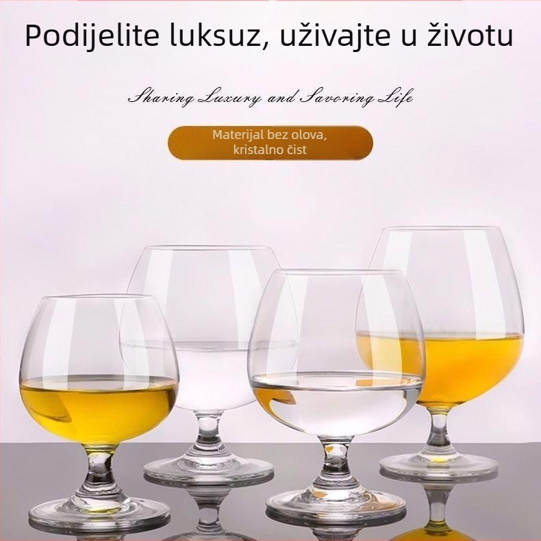 Kristalna čaša za brendiju i viski, nordijski stil, kapacitet 201–300 ml