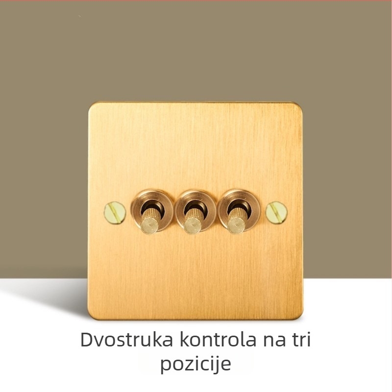 Retro ploča prekidača i utičnice, metalna ploča tipa 86, skrivena ugradnja na zid