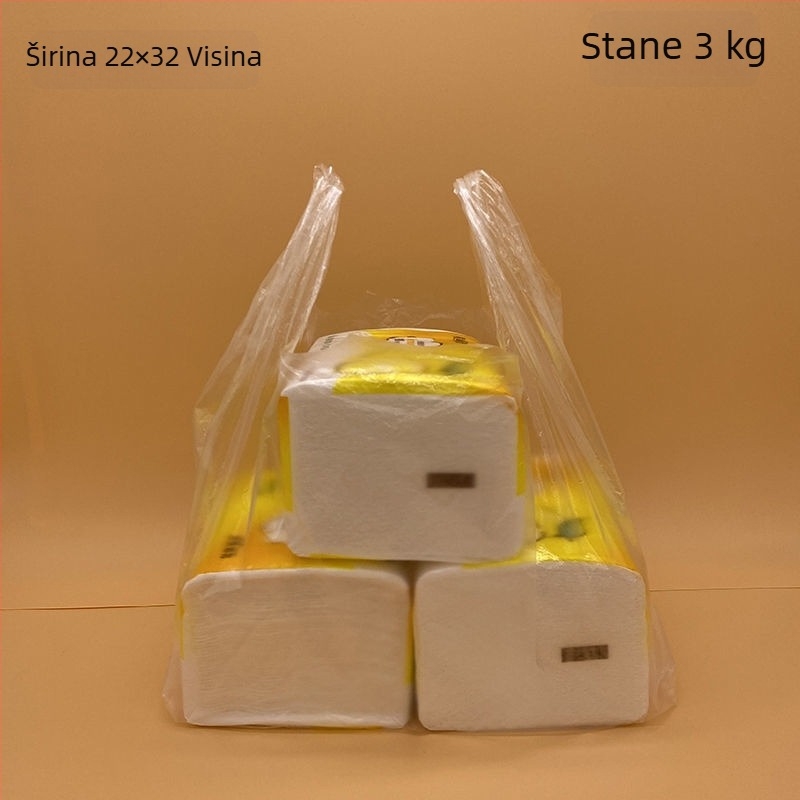 Male prozirne jednokratne vrećice za hranu, stil prsluka, vrećice za umak, bijele plastične vrećice
