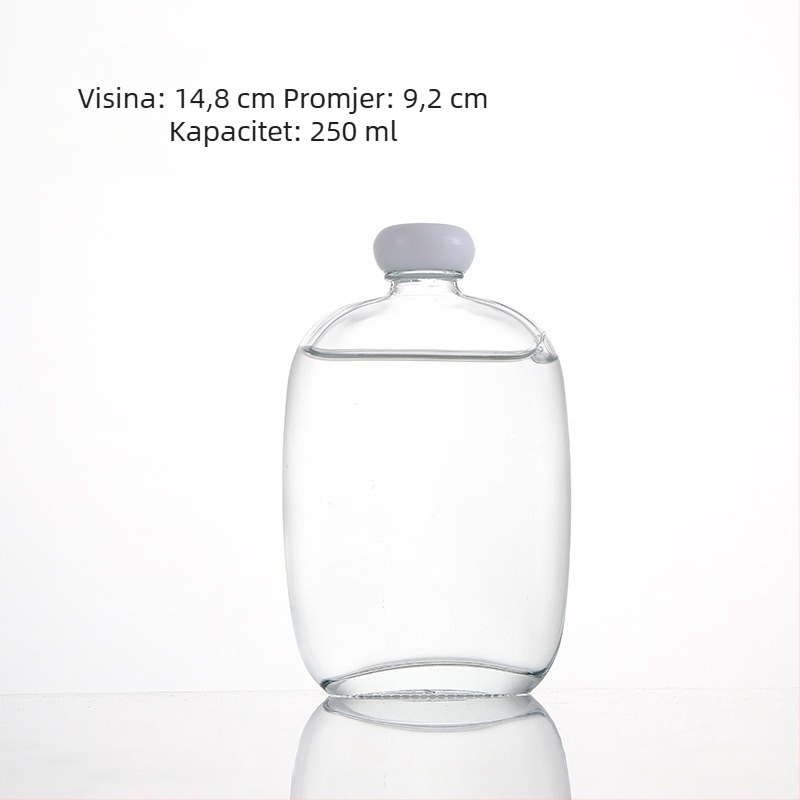 250 ml matirano staklo boca za domaće voćno vino i čajne napitke, zatvorena boca