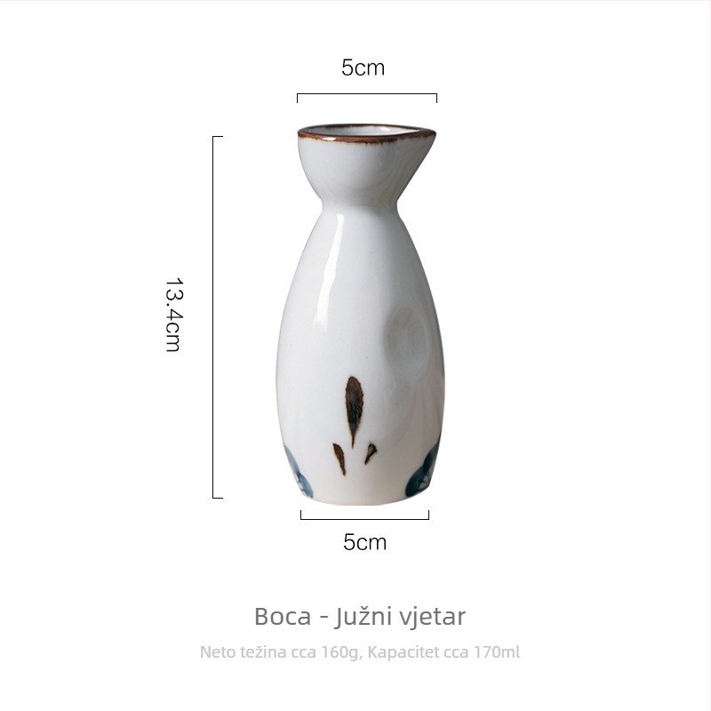 Japanski stil porcelanski set za sake i bocu vina, vintage keramičko posuđe za stol, dekanter, čaše za vino, čajne šalice i vaze