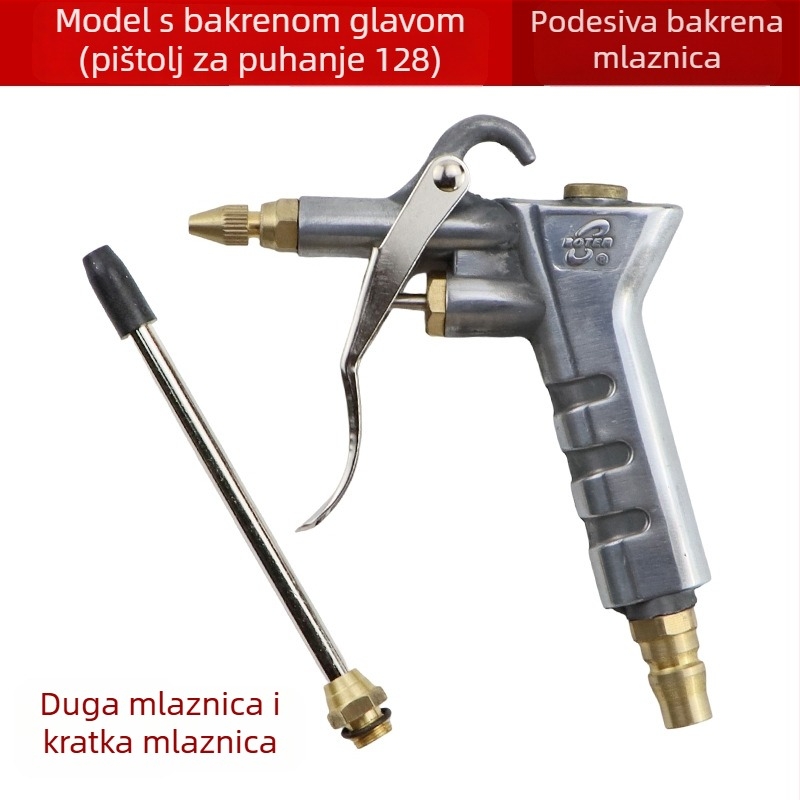 Fast Leopard Bakrena mlaznica, podesivi protok zraka, otporan na visok tlak, pneumatski pištolj za prašinu