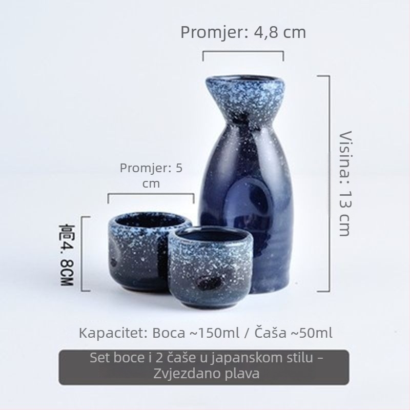 Japanski stil set za sake s retro dekanterom, grijačem i čašama za kućnu upotrebu