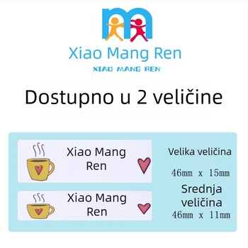 Vodootporne naljepnice s imenom za vrtić – za školske potrepštine i bočice za vodu