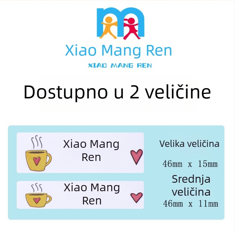 Vodootporne naljepnice s imenom za vrtić – za školske potrepštine i bočice za vodu