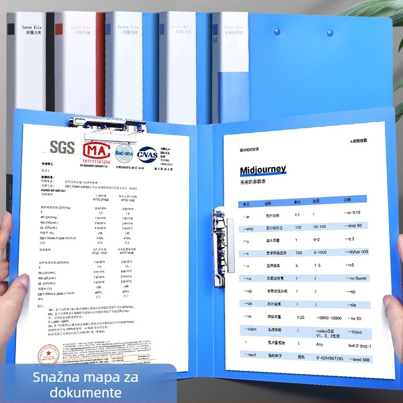 A4 mapa s dvostrukim snažnim klipsama