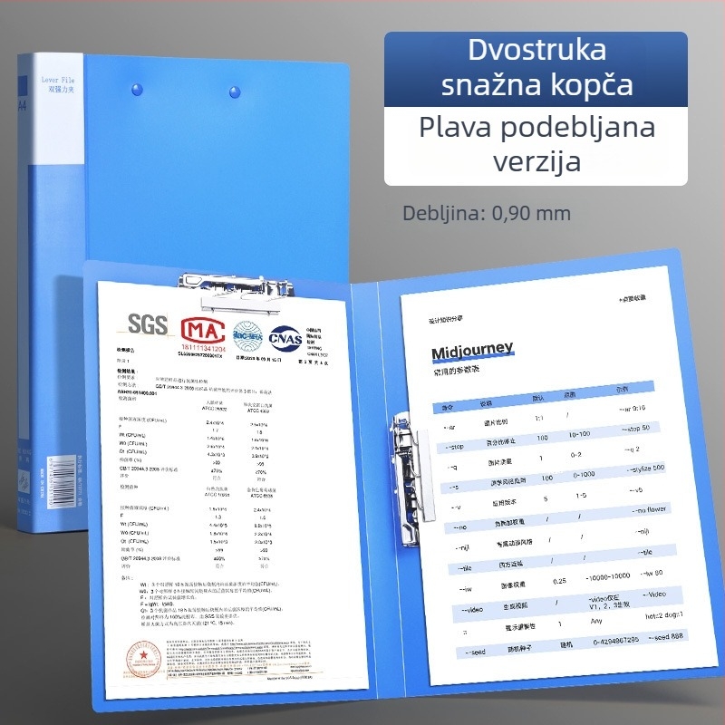A4 mapa s dvostrukim snažnim klipsama