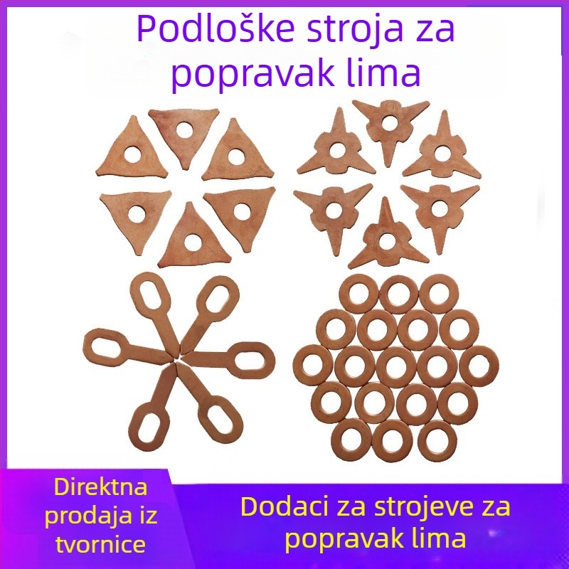 Pribor za stroj za oblikovanje i popravak lima: ručka u obliku pištolja, trokutasti dio, ugljična šipka, kružni brtveni prsten, čeljust